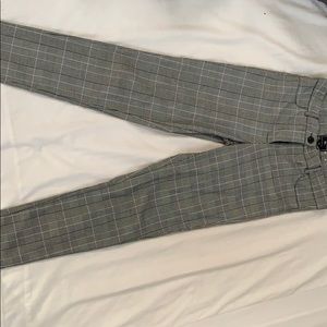 Plaid stretchy pants